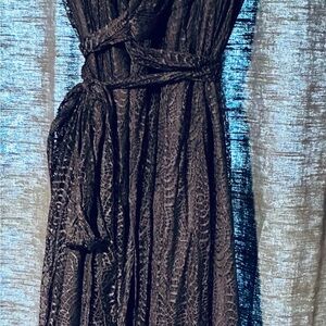 Elegant Navy Lace Dress